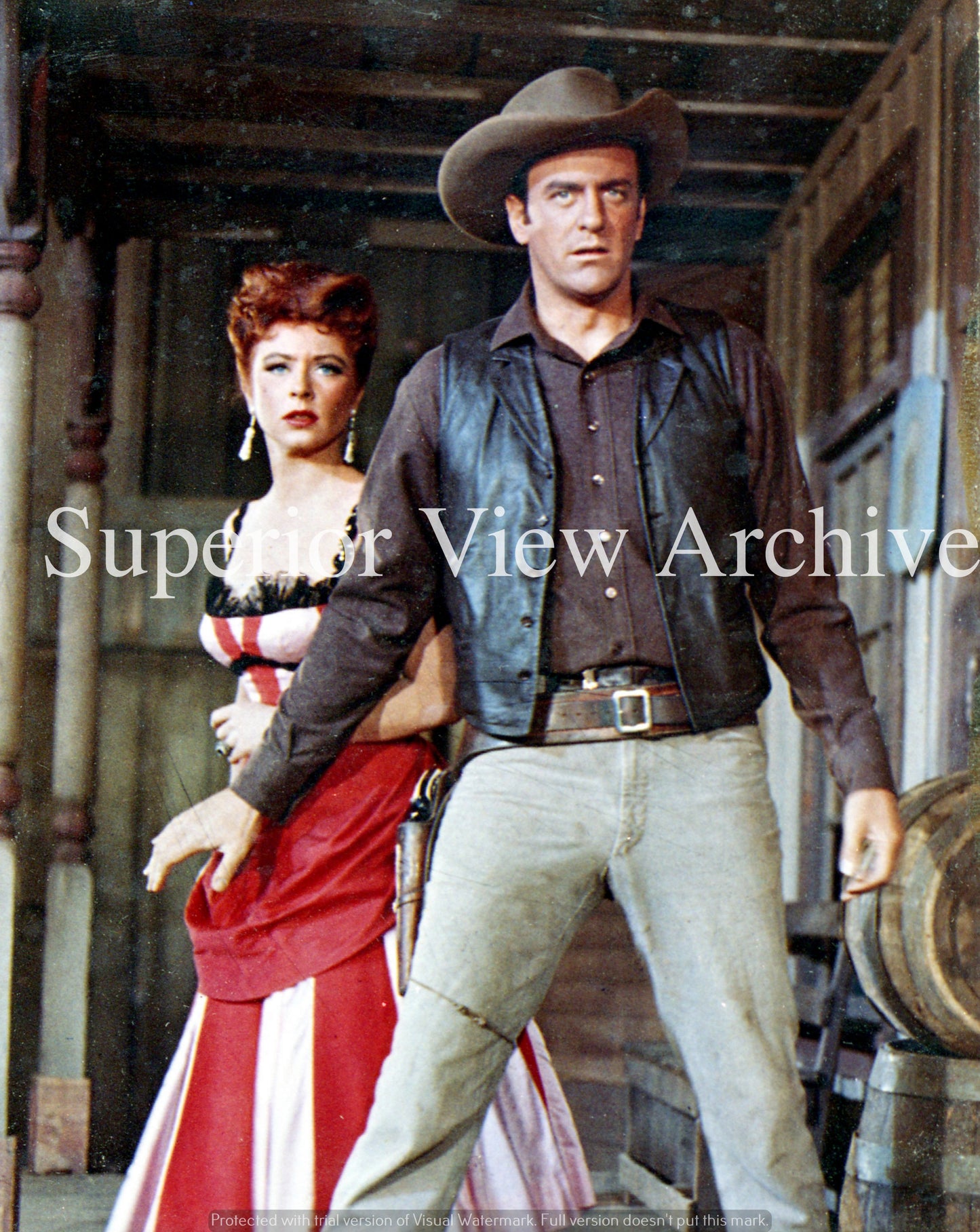 Gunsmoke With Matt Dillon Protecting Miss Kitty TV Western